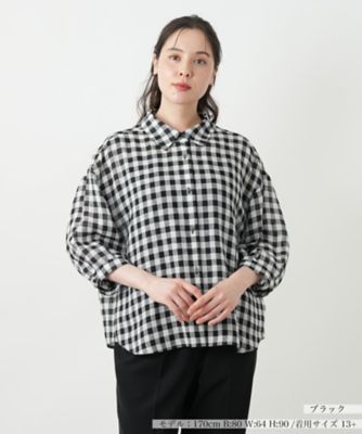 未使用 Leilian レリアン 総柄 シャツ ブラウス 13＋ 大きいサイズ レリアン Leilian シャツ・ブラウス 13 総柄 レディース