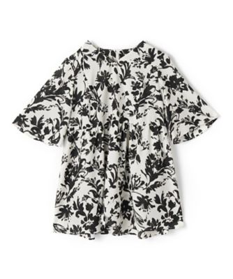 Leilian plus house (Women/大きいサイズ)/レリアン　プラスハウス プリントフレアブラウス【Ｌｅｉｌｉａｎ　ＷＨＩＴＥ　ＬＡＢＥＬ】