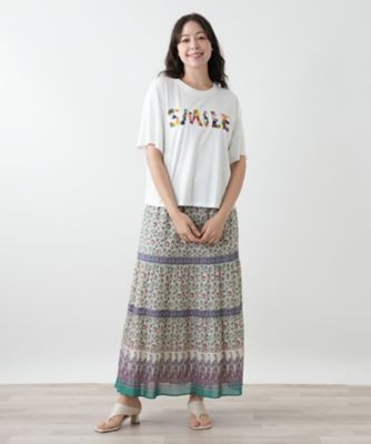刺繍プリントＴシャツ【Ｌｅｉｌｉａｎ　ＷＨＩＴＥ　ＬＡＢＥＬ】