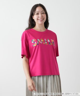 刺繍プリントＴシャツ【Ｌｅｉｌｉａｎ　ＷＨＩＴＥ　ＬＡＢＥＬ】