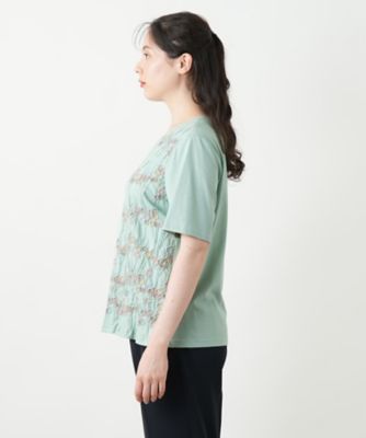 刺繍クルーネックカットソー【Ｌｅｉｌｉａｎ　ＷＨＩＴＥ　ＬＡＢＥＬ】