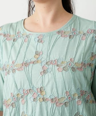 刺繍クルーネックカットソー【Ｌｅｉｌｉａｎ　ＷＨＩＴＥ　ＬＡＢＥＬ】