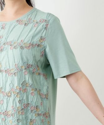刺繍クルーネックカットソー【Ｌｅｉｌｉａｎ　ＷＨＩＴＥ　ＬＡＢＥＬ】