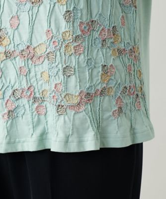 刺繍クルーネックカットソー【Ｌｅｉｌｉａｎ　ＷＨＩＴＥ　ＬＡＢＥＬ】