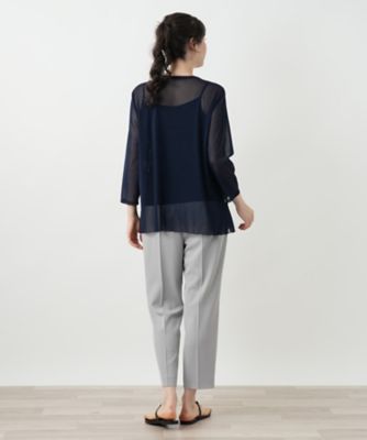刺繍シアーカットソー【Ｌｅｉｌｉａｎ　ＷＨＩＴＥ　ＬＡＢＥＬ】