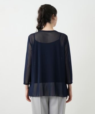 刺繍シアーカットソー【Ｌｅｉｌｉａｎ　ＷＨＩＴＥ　ＬＡＢＥＬ】