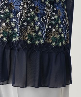 刺繍シアーカットソー【Ｌｅｉｌｉａｎ　ＷＨＩＴＥ　ＬＡＢＥＬ】