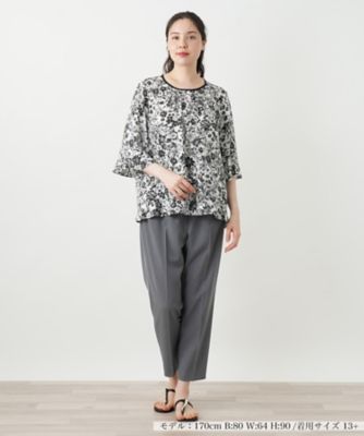 フラワープリントブラウス【Ｌｅｉｌｉａｎ　ＷＨＩＴＥ　ＬＡＢＥＬ】