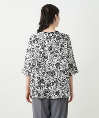 フラワープリントブラウス【Ｌｅｉｌｉａｎ　ＷＨＩＴＥ　ＬＡＢＥＬ】