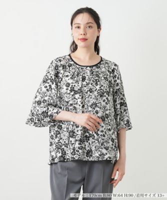 フラワープリントブラウス【Ｌｅｉｌｉａｎ　ＷＨＩＴＥ　ＬＡＢＥＬ】