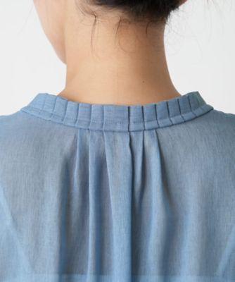 ハイネックプリーツブラウス【Ｌｅｉｌｉａｎ　ＷＨＩＴＥ　ＬＡＢＥＬ】