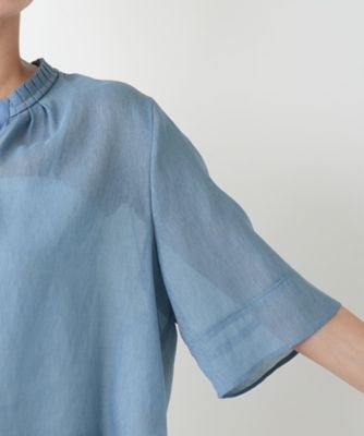 ハイネックプリーツブラウス【Ｌｅｉｌｉａｎ　ＷＨＩＴＥ　ＬＡＢＥＬ】