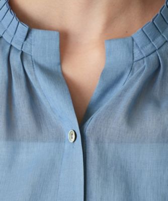 ハイネックプリーツブラウス【Ｌｅｉｌｉａｎ　ＷＨＩＴＥ　ＬＡＢＥＬ】