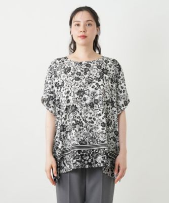 フラワープリントブラウス【Ｌｅｉｌｉａｎ　ＷＨＩＴＥ　ＬＡＢＥＬ】