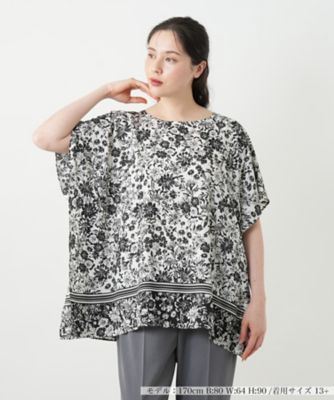 フラワープリントブラウス【Ｌｅｉｌｉａｎ　ＷＨＩＴＥ　ＬＡＢＥＬ】