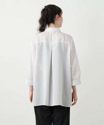 Leilian PLUS HOUSE / レリアンプラスハウス シアーストライプブラウス【Leilian WHITE LABEL】 スリムパンツ【Leilian WHITE LABEL】|レリアン プラスハウス