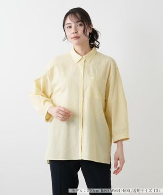 美品 レリアン Leilian 七分袖チュニック チュニックブラウス【Leilian WHITE LABEL】|レリアン