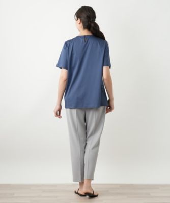 デザインVネックカットソー【Leilian WHITE