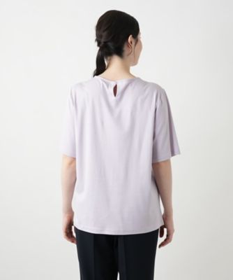 Leilian PLUS HOUSE / レリアンプラスハウス スパンコール刺繍カットソー スパンコール刺繍カットソー【Leilian WHITE