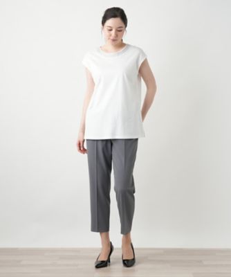 刺繍フレンチスリーブカットソー【Ｌｅｉｌｉａｎ　ＷＨＩＴＥ　ＬＡＢＥＬ】