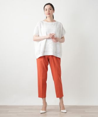 花柄フレンチスリーブニット【Ｌｅｉｌｉａｎ　ＷＨＩＴＥ　ＬＡＢＥＬ】