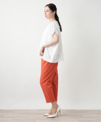 花柄フレンチスリーブニット【Ｌｅｉｌｉａｎ　ＷＨＩＴＥ　ＬＡＢＥＬ】