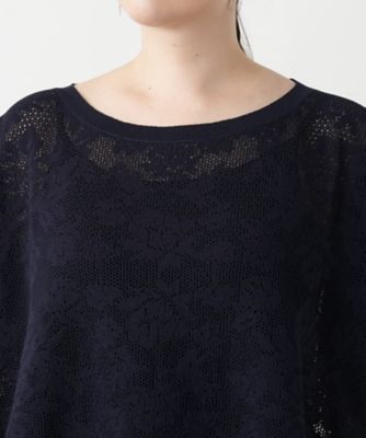 花柄フレンチスリーブニット【Ｌｅｉｌｉａｎ　ＷＨＩＴＥ　ＬＡＢＥＬ】