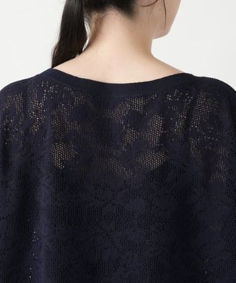 花柄フレンチスリーブニット【Ｌｅｉｌｉａｎ　ＷＨＩＴＥ　ＬＡＢＥＬ】