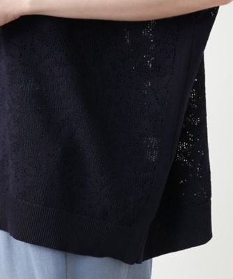 花柄フレンチスリーブニット【Ｌｅｉｌｉａｎ　ＷＨＩＴＥ　ＬＡＢＥＬ】