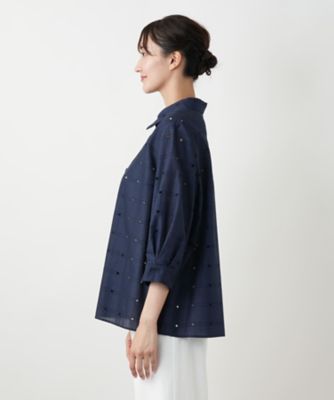 【店舗人気】カットワークブラウス【Ｌｅｉｌｉａｎ　ＷＨＩＴＥ　ＬＡＢＥＬ】
