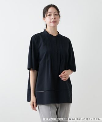 Leilian plus house (Women/大きいサイズ)/レリアン　プラスハウス ピンタックブラウス【Ｌｅｉｌｉａｎ　ＷＨＩＴＥ　ＬＡＢＥＬ】