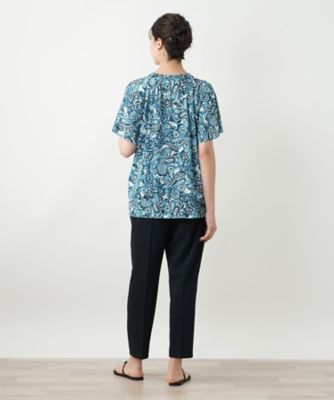 ペイズリー柄ブラウス【Leilian WHITE LABEL
