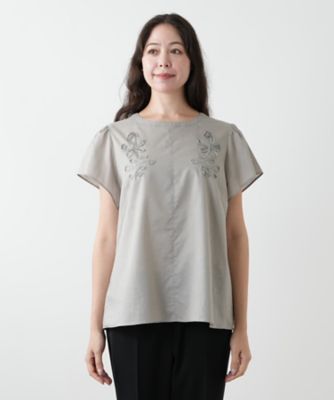 フラワー刺繍ブラウス【Ｌｅｉｌｉａｎ　ＷＨＩＴＥ　ＬＡＢＥＬ】