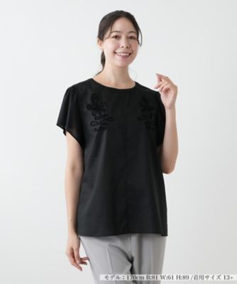 フラワー刺繍ブラウス【Ｌｅｉｌｉａｎ　ＷＨＩＴＥ　ＬＡＢＥＬ】