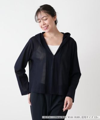 ＜Leilian plus house (Women/大きいサイズ)＞フーデッドブラウス【Ｌｅｉｌｉａｎ　ＷＨＩＴＥ　ＬＡＢＥＬ】