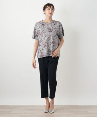 フラワープリントＴシャツ【Ｌｅｉｌｉａｎ　ＷＨＩＴＥ　ＬＡＢＥＬ】