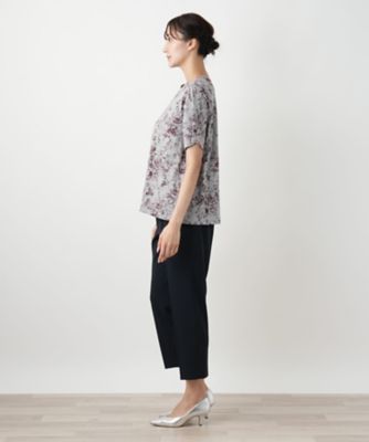 フラワープリントＴシャツ【Ｌｅｉｌｉａｎ　ＷＨＩＴＥ　ＬＡＢＥＬ】