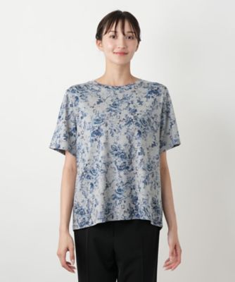 フラワープリントＴシャツ【Ｌｅｉｌｉａｎ　ＷＨＩＴＥ　ＬＡＢＥＬ】