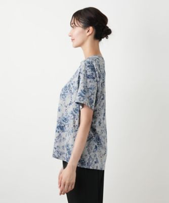 フラワープリントＴシャツ【Ｌｅｉｌｉａｎ　ＷＨＩＴＥ　ＬＡＢＥＬ】