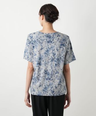 フラワープリントＴシャツ【Ｌｅｉｌｉａｎ　ＷＨＩＴＥ　ＬＡＢＥＬ】