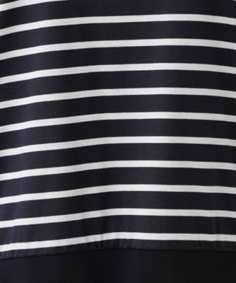 ボーダー切替Ｖネックカットソー【Ｌｅｉｌｉａｎ　ＷＨＩＴＥ　ＬＡＢＥＬ】