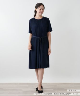 ベルト付きプリーツワンピース【Ｌｅｉｌｉａｎ　ＷＨＩＴＥ　ＬＡＢＥＬ】