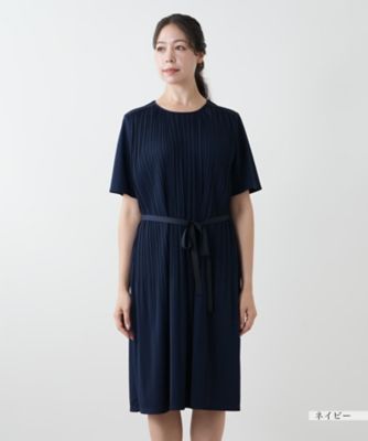 ベルト付きプリーツワンピース【Ｌｅｉｌｉａｎ　ＷＨＩＴＥ　ＬＡＢＥＬ】