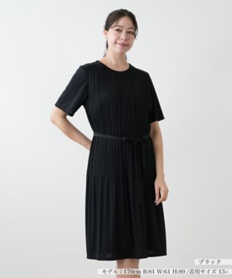 ベルト付きプリーツワンピース【Ｌｅｉｌｉａｎ　ＷＨＩＴＥ　ＬＡＢＥＬ】