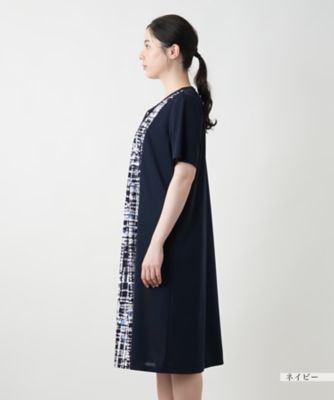 【店舗人気】幾何学切替フレアワンピース【Ｌｅｉｌｉａｎ　ＷＨＩＴＥ　ＬＡＢＥＬ】