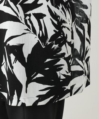 リーフ柄チュニックブラウス【Ｌｅｉｌｉａｎ　ＷＨＩＴＥ　ＬＡＢＥＬ】