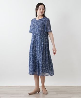 フラワー柄フレアワンピース【Ｌｅｉｌｉａｎ　ＷＨＩＴＥ　ＬＡＢＥＬ】