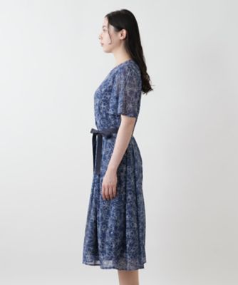 フラワー柄フレアワンピース【Ｌｅｉｌｉａｎ　ＷＨＩＴＥ　ＬＡＢＥＬ】