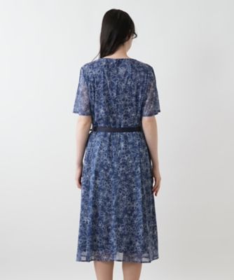 フラワー柄フレアワンピース【Ｌｅｉｌｉａｎ　ＷＨＩＴＥ　ＬＡＢＥＬ】