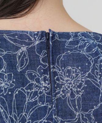 フラワー柄フレアワンピース【Ｌｅｉｌｉａｎ　ＷＨＩＴＥ　ＬＡＢＥＬ】